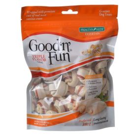 Healthy Hide Good 'n' Fun Triple-Flavor Bones - Beef, Pork & Chicken - Mini - 14 pack